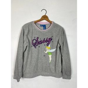 Y2K Sassy Tinkerbell Disney Fleece Pullover size L